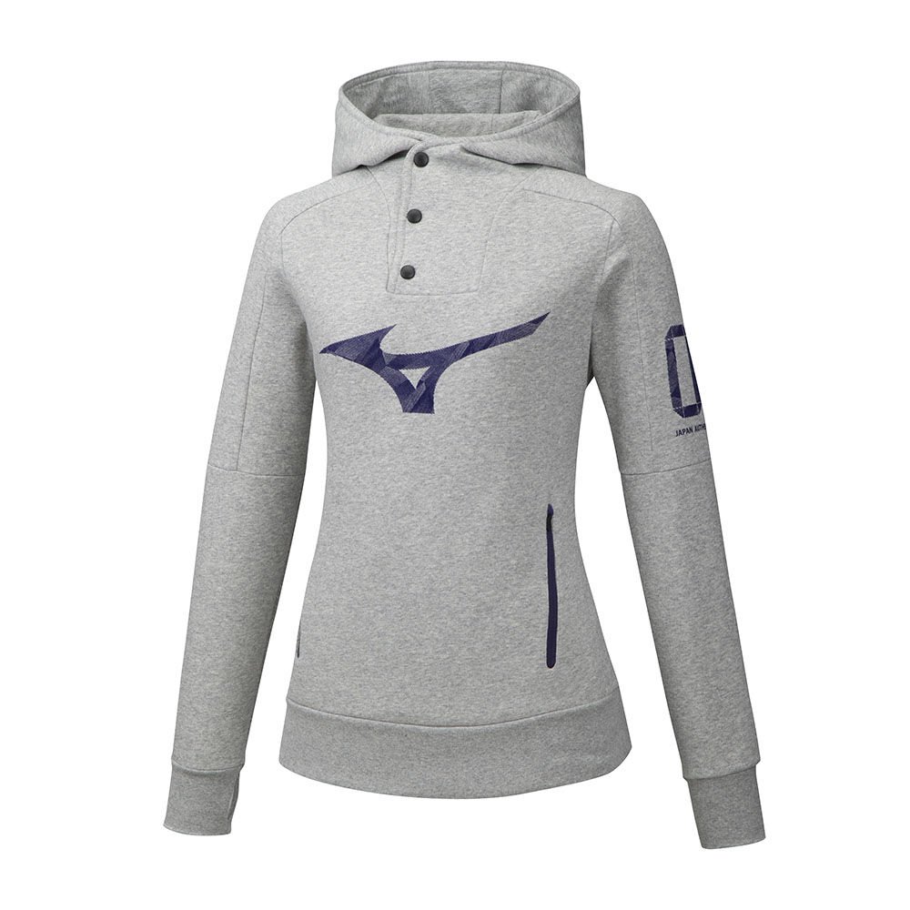 Mizuno Women's Hoodies Grey Heritage Hoody Apparel - K2GC970205